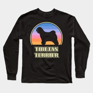 Tibetan Terrier Vintage Sunset Dog Long Sleeve T-Shirt